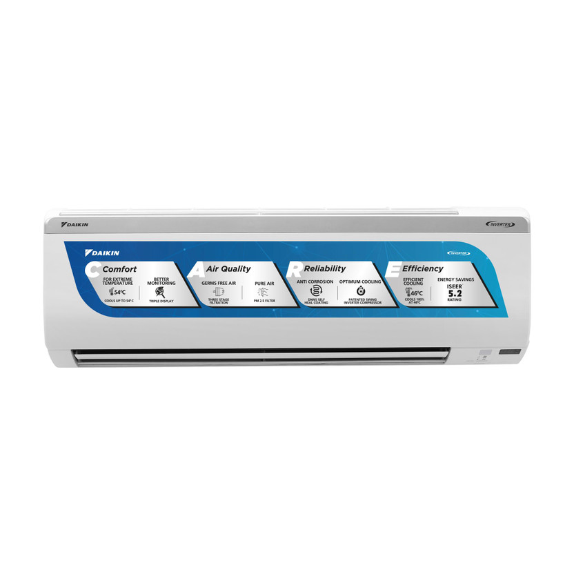 Daikin 2025 Model 1.5 Ton 5 Star Split Inverter AC(MTKM50UV16VA/RKM50UV16VA, White)