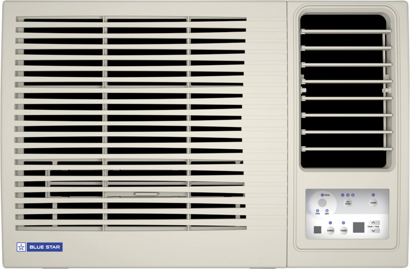 Blue Star 2025 Model 1 Ton 3 Star Window Fixed Speed AC(WFE312L, White)