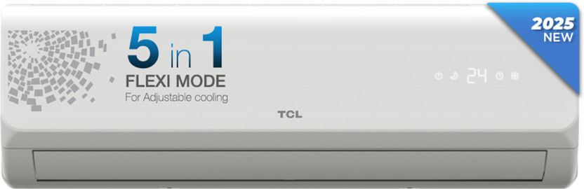 TCL 2025 Model 1.5 Ton 3 Star Split Inverter 5 Step Convetible with Powerful Turbo cooling, Energy saving, Silent Operation AC(TAC-18CSD/EV3F1, White)
