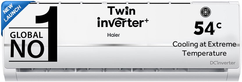 Haier 2024 Model 1.5 Ton 3 Star Split Dual Inverter 5 in 1 Convertible with Micro Bacterial Filter, 54 High Ambient Performance, Low Power Consumption, AC(HU17-3BN-INV ,Hs17v-TMS3BN-INV, White)
