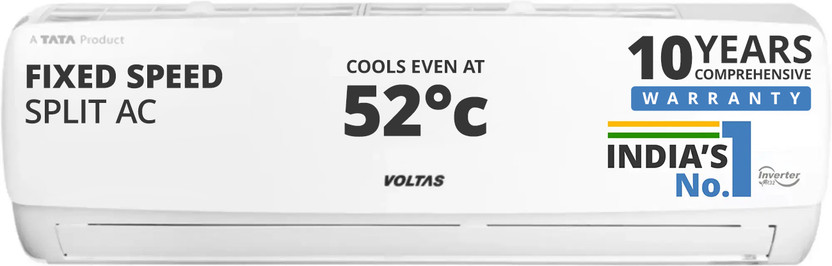 Voltas 2025 Model 0.6 Ton 2 Star Split Fixed Speed AC(072 Vectra Elegant (4503596), White)
