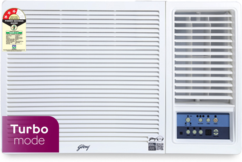 Godrej 2025 Model 1.5 Ton 3 Star Window Fixed Speed Turbo ModeAnti-Dust Filter with Anti-Freeze Thermostat AC(WFC 18UTC3-WWB, White)