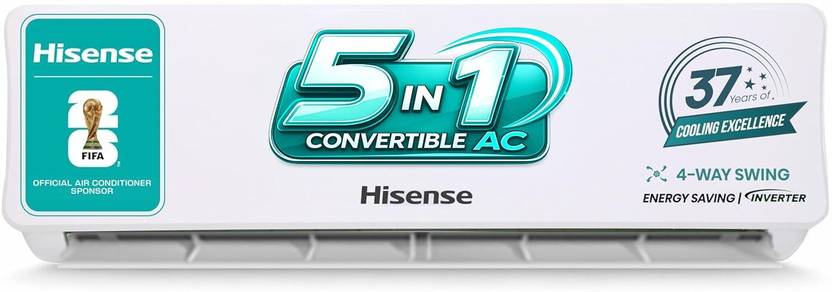 Hisense 2025 Model 1.5 Ton 3 Star Split Inverter AC ((AS-18TR4R3E1I,AS-18TR4R3E1O), White)