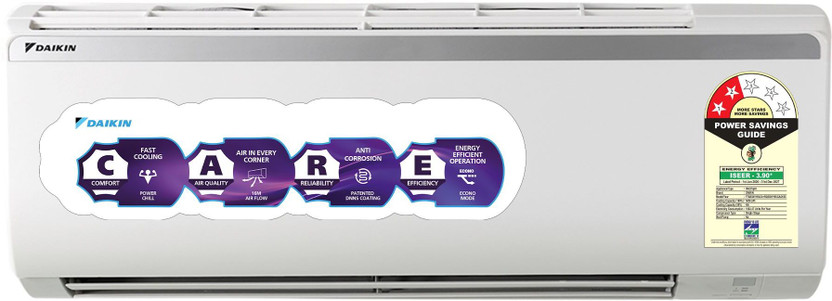 Daikin 2026 Model 1.5 Ton 2 Star Split Fixed Speed AC(FTQ50XV16VCA+RQ50XV16VCA, White)