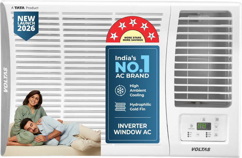 Voltas 2026 Model 1.5 Ton 5 Star Window Inverter AC(185INV ELITE(4011566), White)