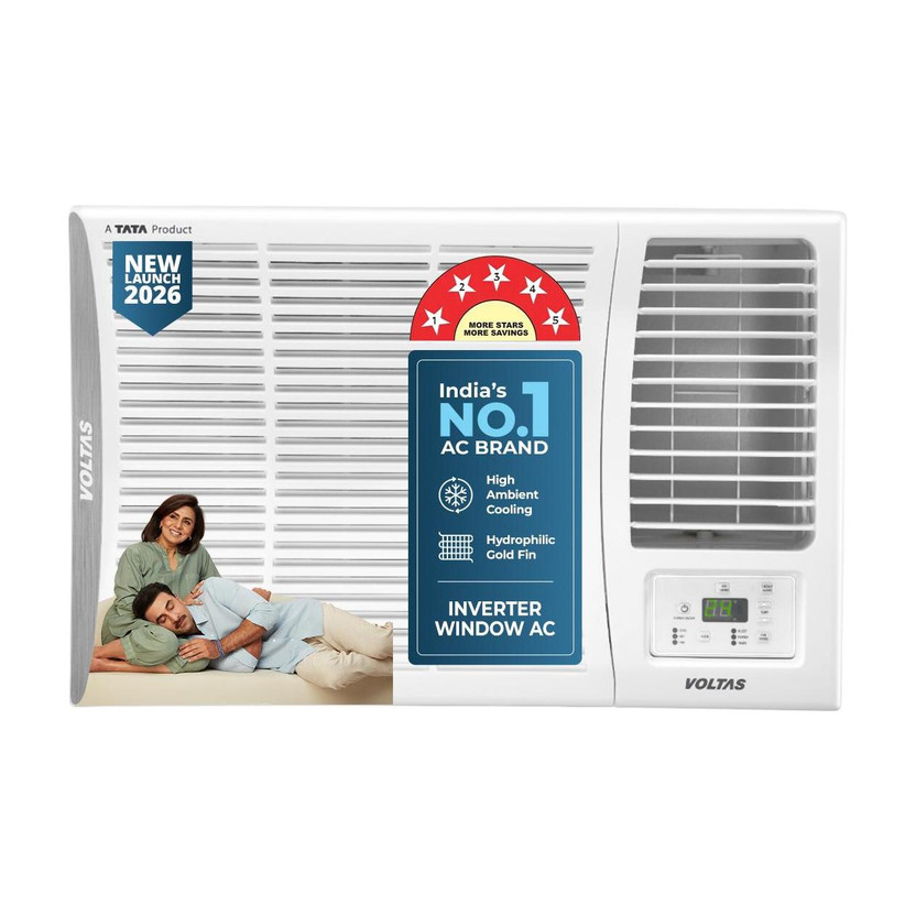 Voltas 2026 Model 1.5 Ton 5 Star Window Inverter AC(185INV ELITE(4011566), White)