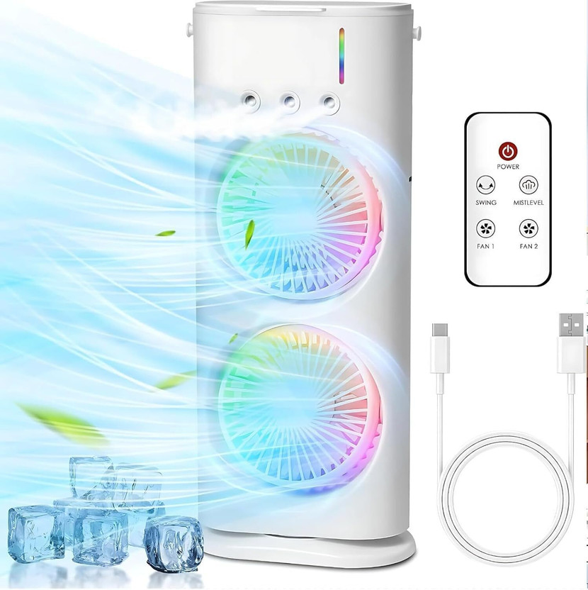 APENTERPRISES 280 L Tower Air Cooler(Multicolor, Double End Mist Air Cooler Fan with Remote Mini Portable Air Conditioner Fan)