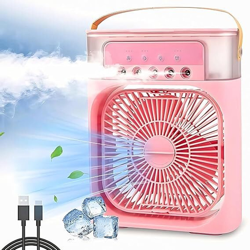 masterMT 4 L Room/Personal Air Cooler(Pink, Mini Cooler for Room Cooling AC Portable Mini Fan Artic Cooler Pink)