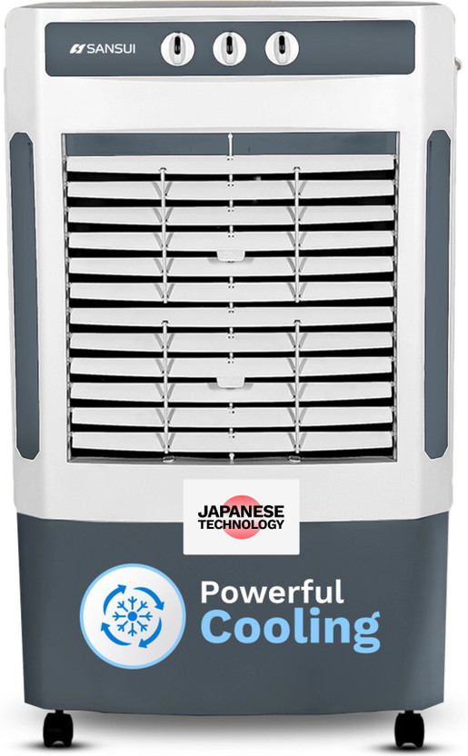 Sansui 93 L Desert Air Cooler Smart Water Monitoring , 3-Side HoneyComb Cooling Pad(White, Grey, DESERT)