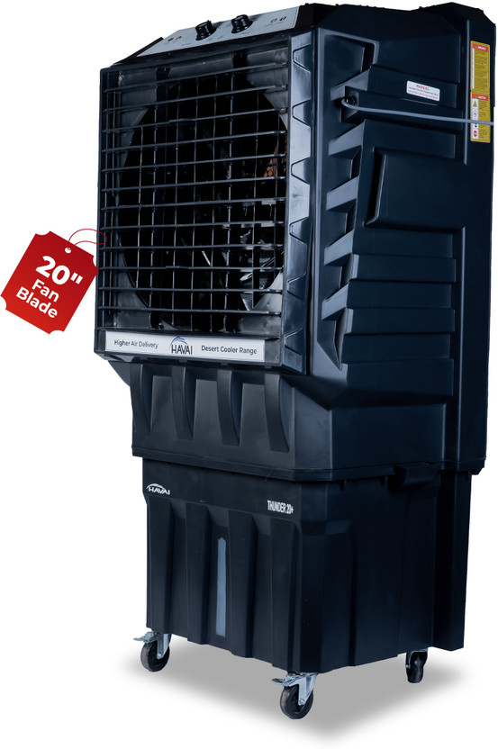 Havai 130 L Desert Air Cooler(Black, THUNDER 20+)