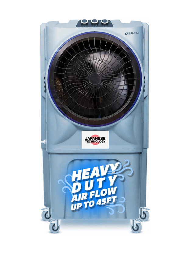 Sansui 110 L Desert Air Cooler Heavy Duty Air Flow, Laminar Drip Tech(Grey, Desert)