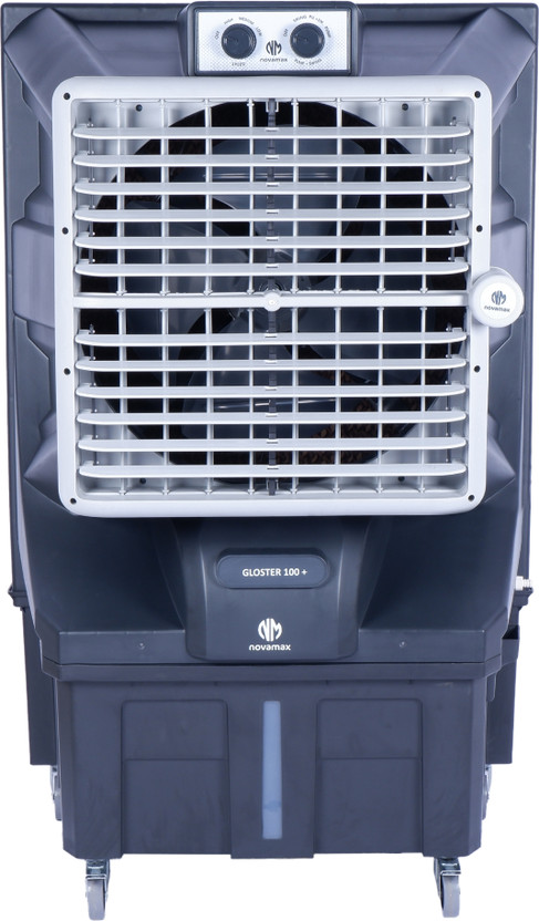 novamax 100 L Desert Air Cooler(Grey, Gloster 100 Plus Auto Swing Technology, Honeycomb Cooling & Powerful Air Throw)