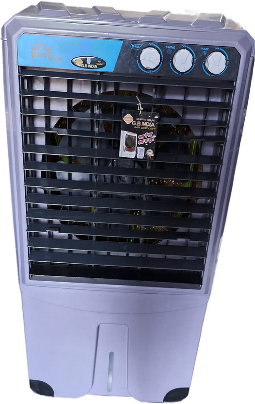 Gb bharat 95 L Tower Air Cooler(Grey black, Silver black, King cool)