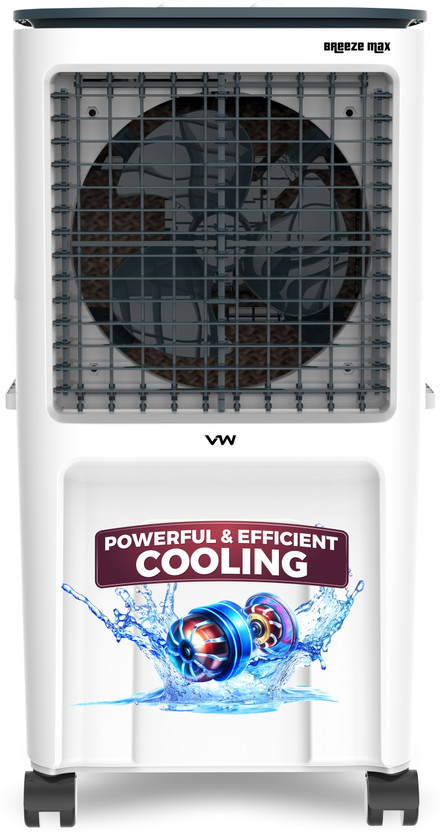 VW 40 L Room/Personal Air Cooler With Bacteria Free Cooling Pad Technology(White, BreezeMax 40)