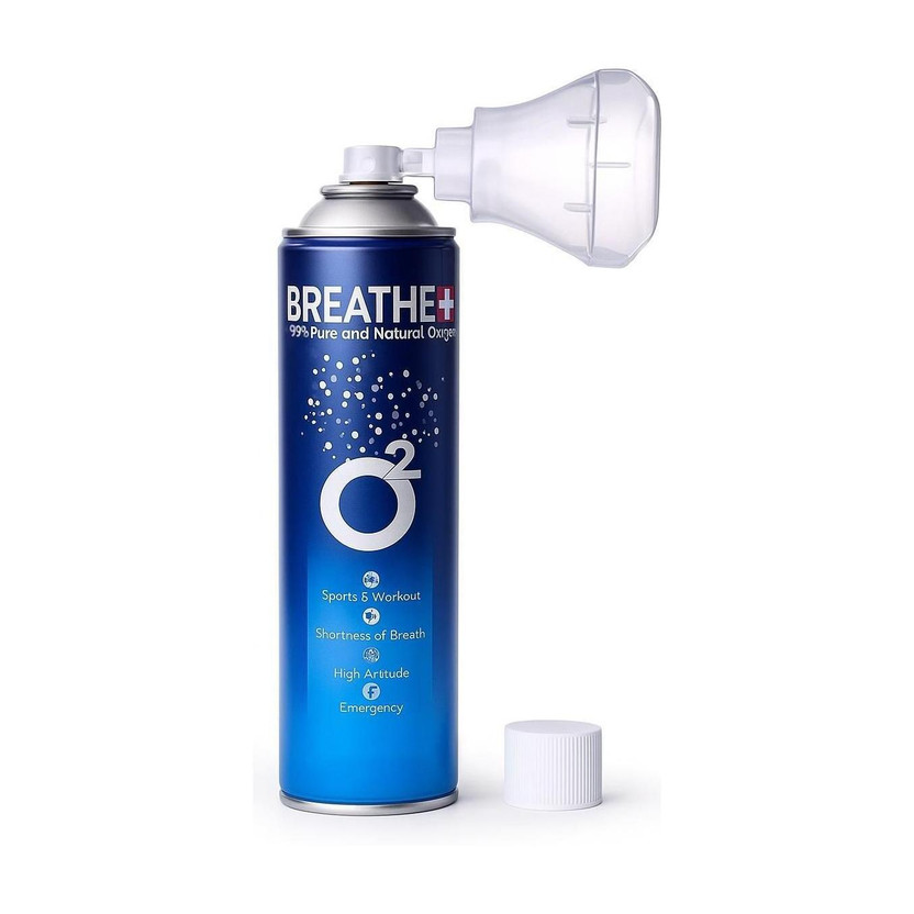 BREATHE PLUS BREATHE+ LIGHT WEIGHT PORTABLE OXYGEN CAN FOR TRAVEL Portable Oxygen Can