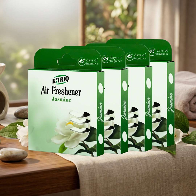 K'TRiQ Jasmine Blocks Air Freshener Blocks | Block of Scented Decoration | Air Freshener Bathroom(4 x 50 g)