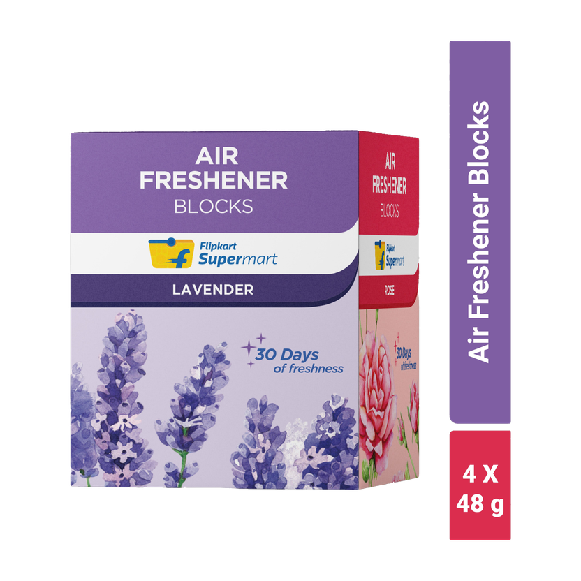 Flipkart Supermart Lavender, Sandal, Rose, Jasmine Blocks Air Freshener Blocks(4 x 48 g)
