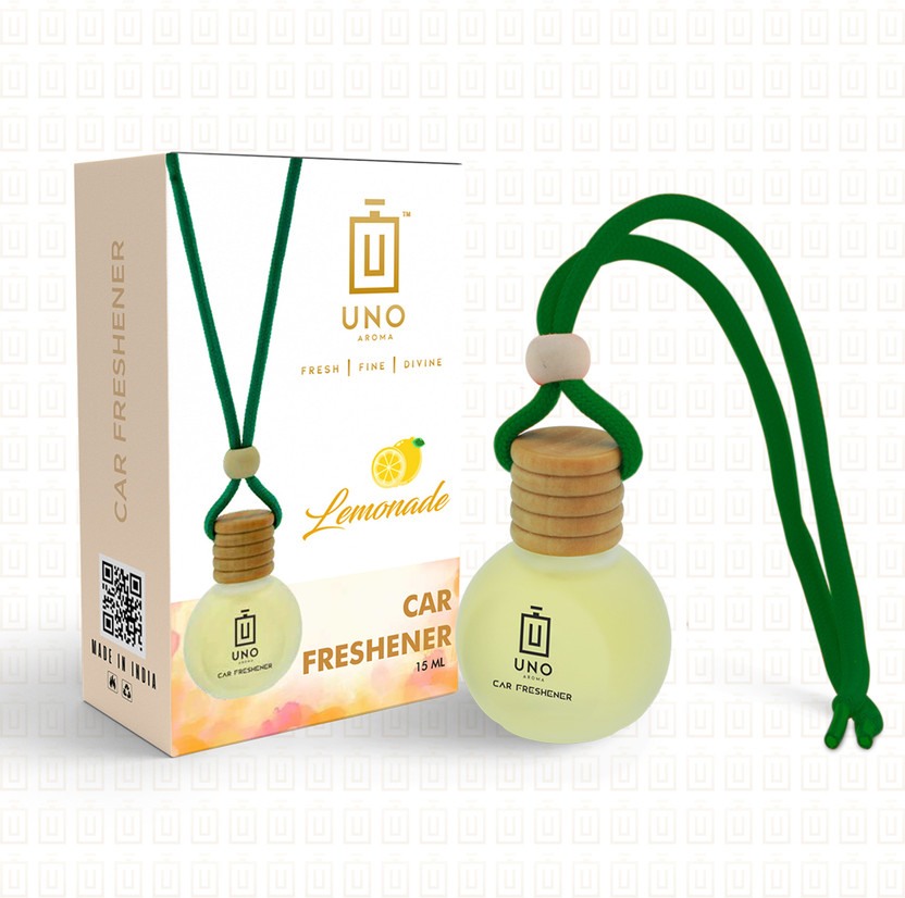 UNO AROMA Lemonade Car Freshener Diffuser Car Freshener Hanging/Car Perfumes Accessories Long Lasting Good Smell Fragrance(15 ml)