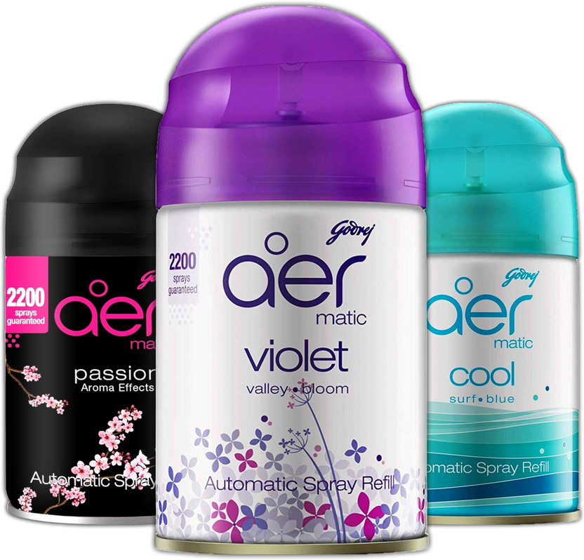 Godrej Godrej Aer Matic Passion I Violet I Cool Room Freshner Car Freshener Refill MATIC(3 x 215 ml) - Flipkart Deal