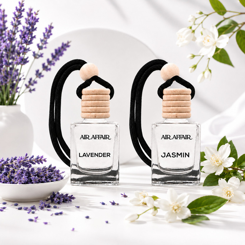Air Air Affair Jamine, Lavender Car Freshener Diffuser Hanging Air Perfume with Premium Fragrance for Long Lasting Freshness(2 x 10 ml) - Flipkart Deal