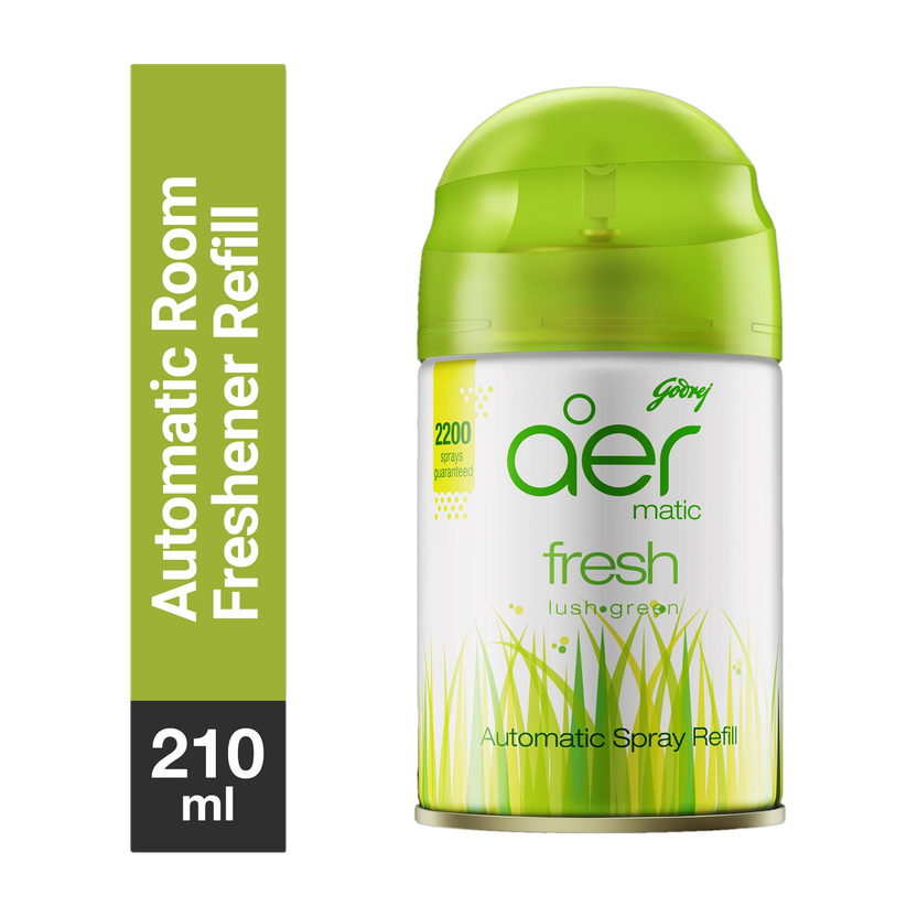 Godrej Aer Matic Room Freshener - Fresh Lush Green Refill Matic(210 ml)