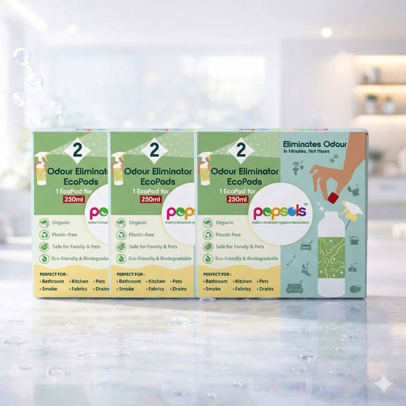 POPSOLS POPSOLS Non Fragrant Spray Odour Eliminator EcoPods (Each Pack 2 EcoPods) Pack of 3 |1 Ecopod makes 250ml(3 x 0.5 L) - Flipkart Deal