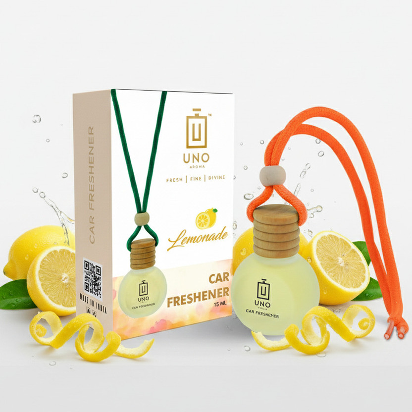 UNO AROMA Lemonade Car Freshener Diffuser Car Freshener Hanging/Car Perfumes Accessories Long Lasting Good Smell Fragrance(15 ml)