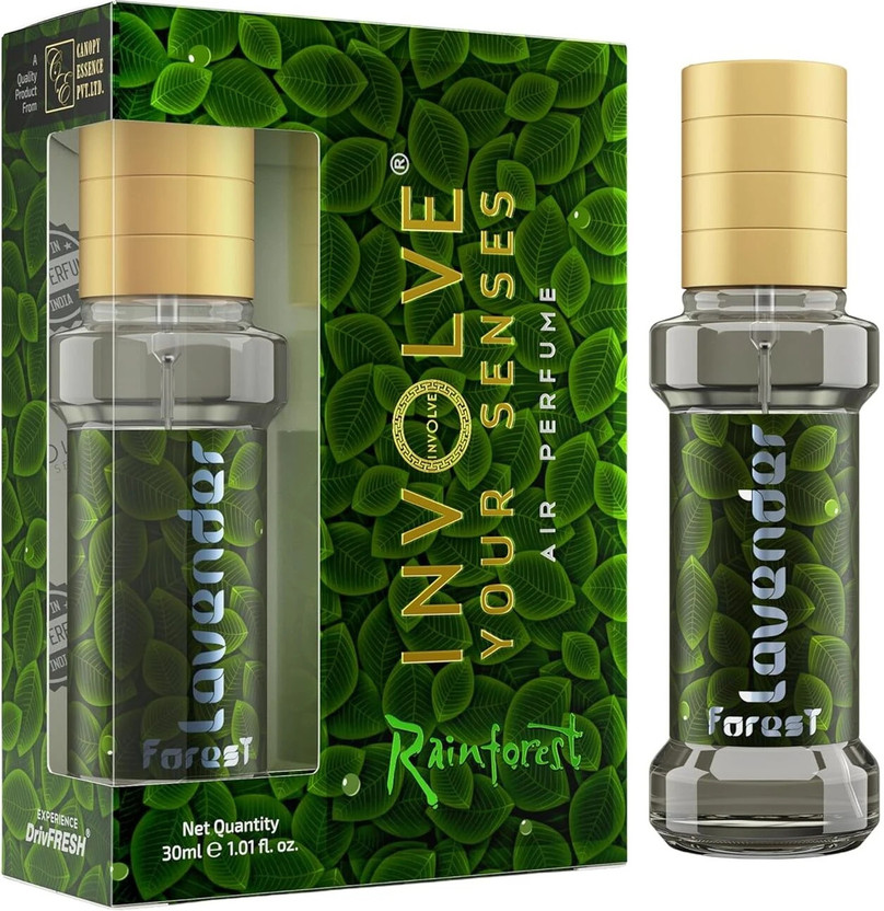 Involve Rainforest Lavender Spray Car Air Perfume | Car Freshener Spray Fine Fragrance Car Scent Air Freshener | Car accessories interior | Long-lasting fragrance | Car perfume (30 ml)(30 ml)