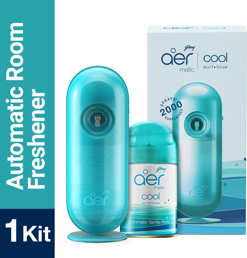 Godrej Aer Matic Room Freshener -Cool Surf Blue Automatic Spray Matic Combi(210 ml)