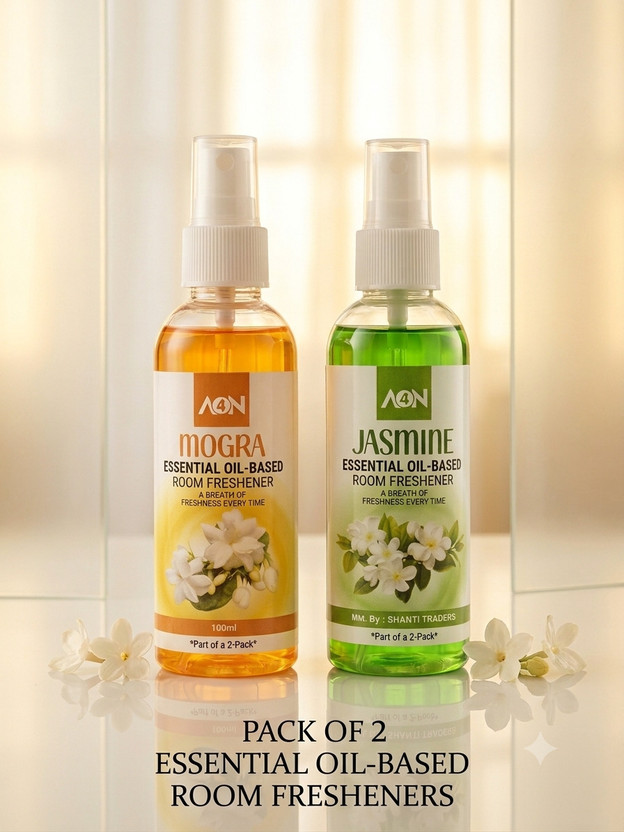 Flipkart Glowsier's AON Long Lasting Room Freshener - Home & Office Aroma Oil, Spray AON Mogra & Jasmine Air Freshener combo pack of 2(2 x 100 ml) - Flipkart Deal