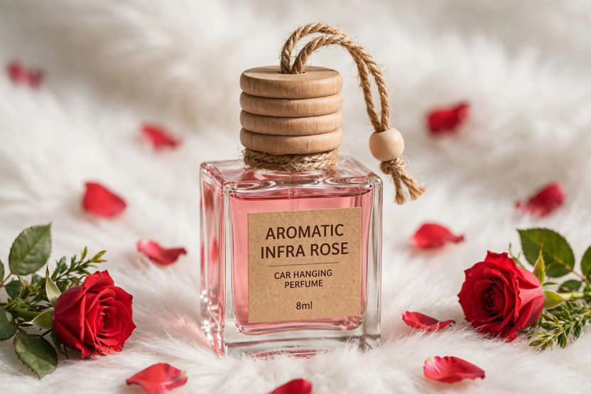 aromatic infra Rose Aroma Oil Rose Car Perfume 8ml Hanging Freshener Bike Riders(8 ml)