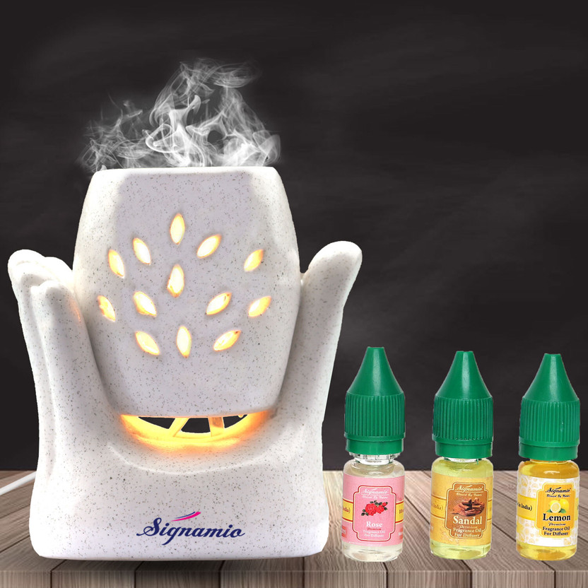 SIGNAMIO ROSE, Lemon, Sandal Diffuser Ceramic Aroma Burner Diffuser For Home Fragrance Lamp For Home,Office(1 Units)