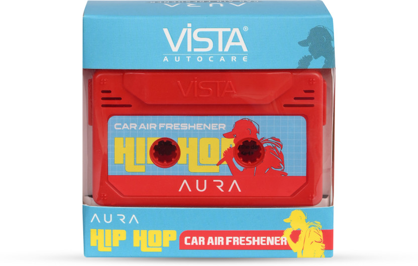 Vista Auto Care Aura Hip Hop Car Air Freshener – Cassette Style Dashboard Perfume | Long Lasting Car Freshener Blocks Aura Hip Hop Car Air Freshener – Cassette(26 g)
