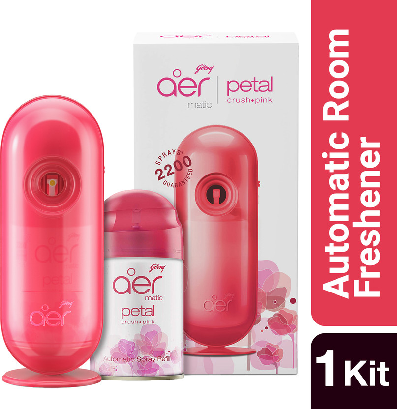 Godrej Aer Matic Room Freshener - Petal Crush Pink Automatic Spray Matic Combi(210 ml)