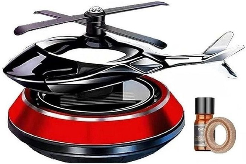 partizano Helicopter Design, Auto Rotation Fan |For Car Dashboard with Perfume Car Freshener Diffuser Solar Powered Car Perfume Diffuser Helicopter Design, For Car Dashboard with Perfume liquid(10 ml)