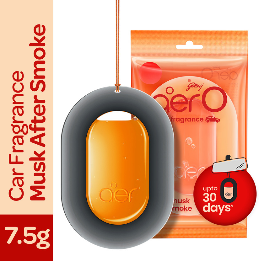 Godrej Aer Musk After Smoke Car Freshener Diffuser O Hanging Car Air Freshener | Car Accessories(7.5 g)