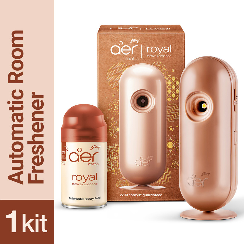 Godrej Aer Matic Room Freshener - Royal Festive Essence Automatic Spray Matic Combi(210 ml)