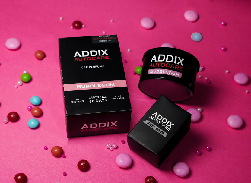 Addix Auto Care Bubblegum Car Freshener Blocks Organic Leak Proof Perfume(80g)(2 x 40 g)