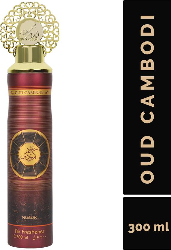 NUSUK Oud Cambodi Air Freshener, Soothing Fragrance, Freshener for Home