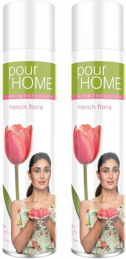POUR HOME French Flora Room Freshner Spray | Room Freshener | French Flora (Pack of 2)(2 x 220 ml)