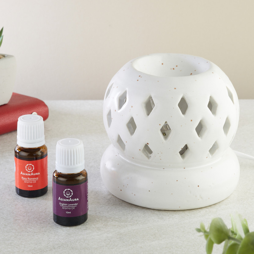 Asian Aura Ceramic Electric Aroma Diffuser Diffuser Set Aroma Diffuser 5(3 x 6.67 ml)