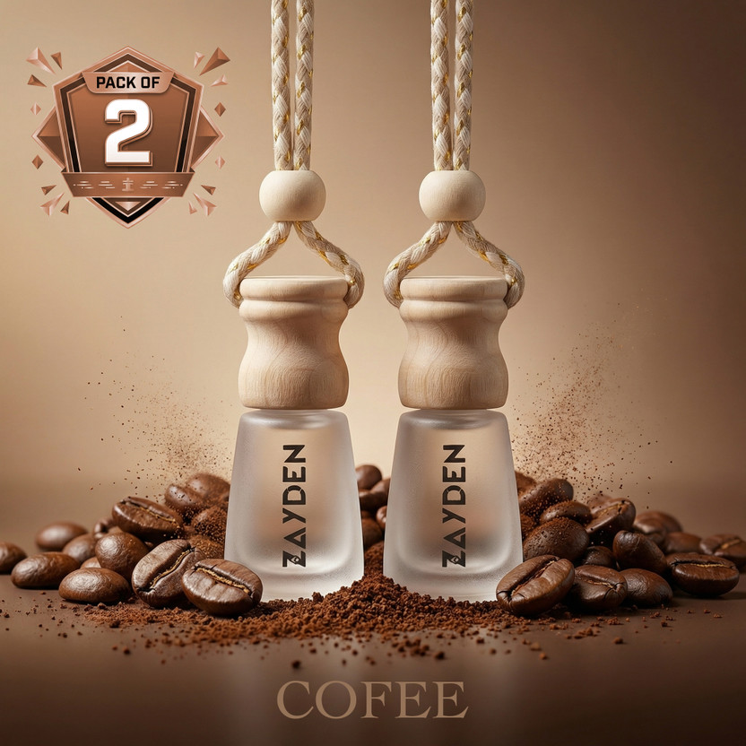 Zayden Zayden Coffee Diffuser Car Freshener Hanging Perfumes Long Lasting Fragrance(2 x 6 ml) - Flipkart Deal