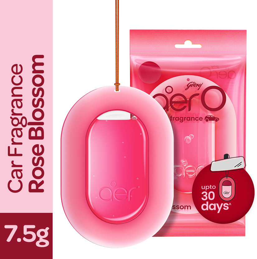 Godrej Aer Rose Blossom Car Freshener Diffuser O Hanging Car Air Freshener | Car Accessories(7.5 g)