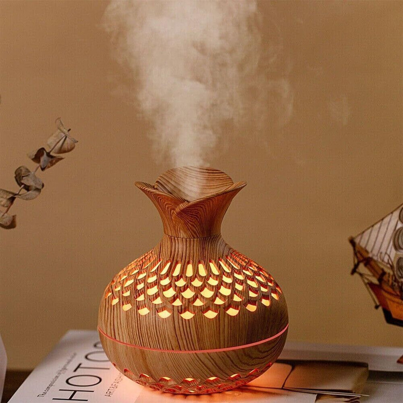 SteerGear Aroma Diffuser-Grey Diffuser Set 7 Colors LED Essential Oil Aroma Diffuser Essential Oil Diffuser(300 ml)