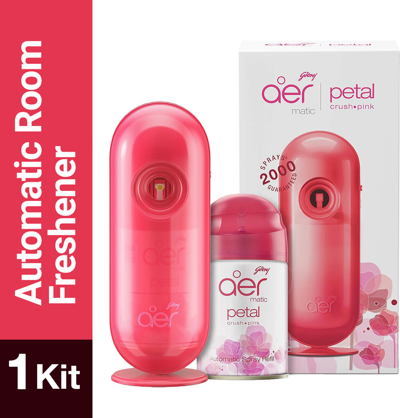 Godrej Aer Matic Room Freshener - Petal Crush Pink Automatic Spray Matic Combi(210 ml)