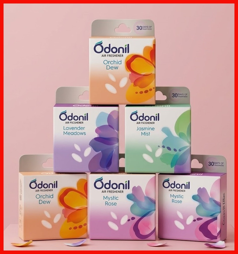 Odonil Odonil Rose+Jasmine+Lavender+misty rose Blocks Pack of-4 Room Freshener for Fresh Pleasant Home Environment(4 x 50 g) - Flipkart Deal