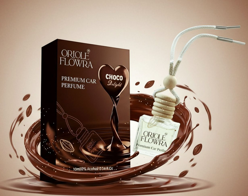 ORIOLE FLOWRA Chocolate Fragrance Hanging Car Perfumes Pod, Long Lasting Fragrance Car Freshener Diffuser Car Perfumre(10 ml)