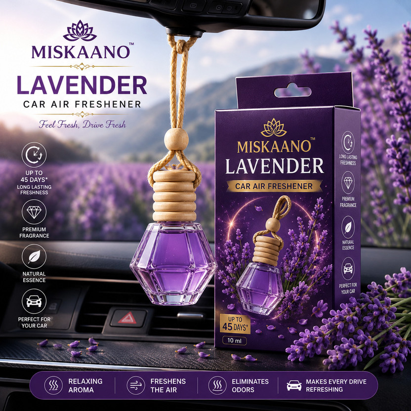 Miskaano Lavender Diffuser Lavender Car Air Freshner(10 ml)