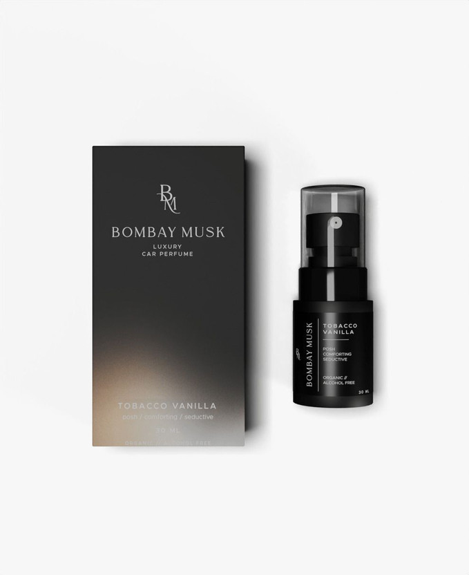 Bombay Musk Tobacco Vanilla Spray Tobacco Vanilla Luxury Car Perfume | Long Lasting Car Fragrance & Car Freshener | Alcohol Free & Plant Based | 60+ Days | 200+ Sprays | Perfume for Car(30 ml)