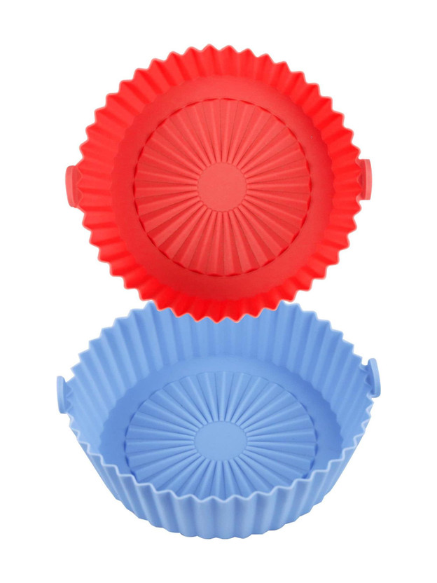 Nyamah sales Silicone Air Fryer Basket Liners Round Reusable, Food Safe Air fryer Bowl Air Fryer(1 L)
